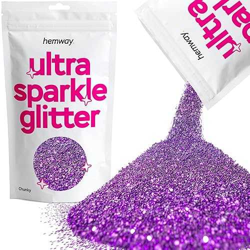 Hemway Premium Ultra Sparkle Glitter Multi Purpose Metallic Flake for Arts Crafts Nails Cosmetics Resin Festival Face Hair - Purple - Chunky (1/40" 0.025" 0.6mm) 100g / 3.5oz Hemway Premium Ultra Sparkle Glitter Multi Purpose Metallic Flake for Arts Crafts Nails Cosmetics Resin Festival Face Hair - Purple - Chunky (1/40" 0.025" 0.6mm) 100g / 3.5oz