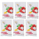 とろけるスイート プレミアムハードキャンディ 個包装 (ライチ、4.4オンス、6個入り) Melting Sweet Premium Hard Candy, I...
