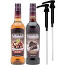 Sunny Sky Upouria Hazelnut & Mocha Coffee Syrup Flavoring, 100% Vegan, Gluten Free, Kosher, 750 mL Bottle (Pack of 2) with 2 Coffee Syrup Pumps