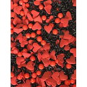 Sprinkle Deco Edible Hearts of Obsession Black with Red Hearts and Pearls Wedding Valentine Confetti Sprinkles Cake Cookie Cupcake IceCream Donut Quins - 6oz(4)