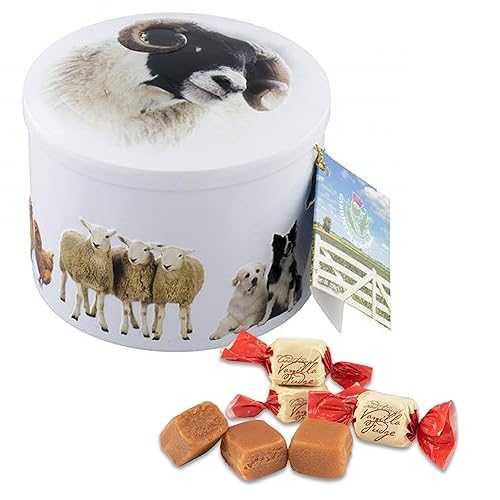 Gardiners of Scotland Handmade Fudge 200g Round Tin, Farm Animals Vani...