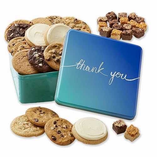 Mrs. Fields - Give Thanks Combo Cookie Tin, Assorted with 16 Original ...