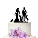 YAMI COCU Wedding Cake Topper - Mom and Dad With Child Cat and Dog Family Annive...