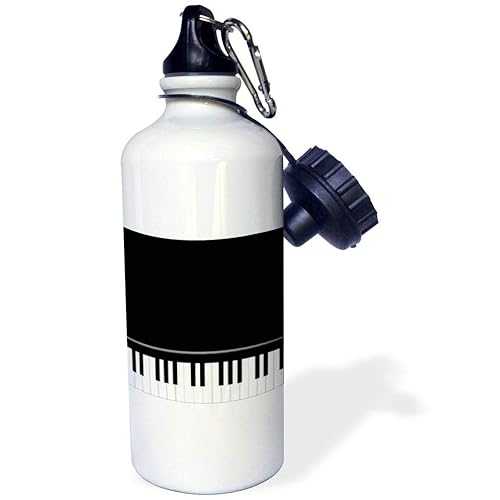 3dRose Black Piano Edge-Baby Grand Keyboard Music Design for Pianist M...