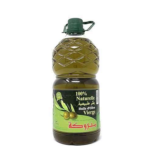 Mabrouka Moroccan Virgin Olive Oil, First Cold Pressed, (2 Liters) 68 Fl Oz