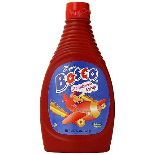 ボスコシロップ、ストロベリー、22オンス(12個パック) Bosco Syrup, Strawberry, 22 Ounce (Pack of 12)