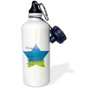 3dRose Adorable Daschund Dog Pets Animals Sports Water Bottle, 21 oz, White