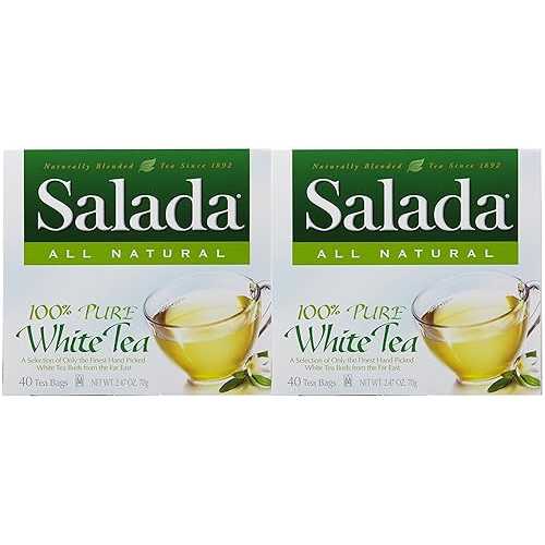 Salada ԥ奢ۥ磻ȥƥ40åȡ2ѥå Salada Pure White Tea, 40 ct, 2 pk