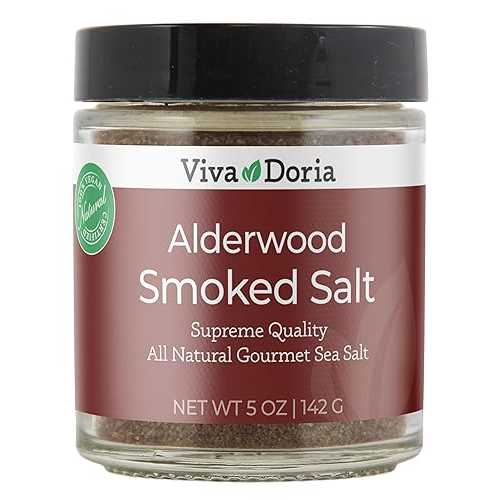 Viva Doria Alder Smoked Sea Salt, Alderwood Smoked Salt, Fine Grain, 5...