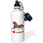 3dRose "Vintage Horse Illustration for Horse Lovers Everywhere Flip Straw" Water Bottle, 21 oz, ..