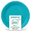 Preserve Go Lightweight BPA Free Dinner Made from Recycled Plasti Kitchen Supplies, Large Plates, Aqua