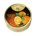 Cavendish & Harvey Fruity Orange Hard Candy Drops 7 Ounce Tin