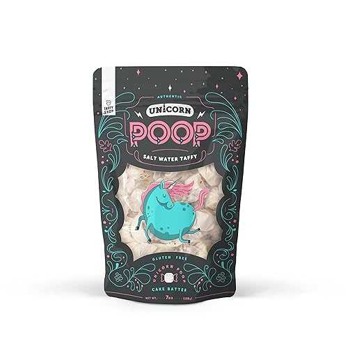 楽天GlomarketTaffy Shop Unicorn Poop Candy, 7oz Salt Water Taffy, Big Bag of Unicorn Birthday Gag Gift for Kids, Unicorn Themed Gift Party Candy Bags for Easter