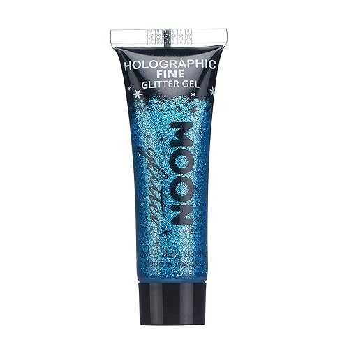 Holographic Face & Body Glitter Gel by Moon Glitter - 12ml - Blue - Glitter Face t Holographic Face & Body Glitter Gel by Moon Glitter - 12ml - Blue - Glitter Face t