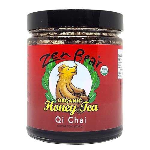 Zen Bear Organic Qi Chai Honey Tea - Rich India-Inspired Flavor Infuse...