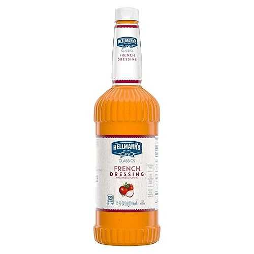 Knorr Hellmann's Classics French Salad Dressing Salad Bar Bottles Gluten Free, No Artificial Flavors or High Fructose Corn Syrup, Colors from Natural Sources, 32 oz, Pack of 6