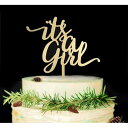 It's A Girl Cake Topper, Baby Shower or Gender Reveal Party Decorations (Gold) FOZEE It's A Girl Cake Topper, Baby Shower or Gender Reveal Party Decorations (Gold)(4)
