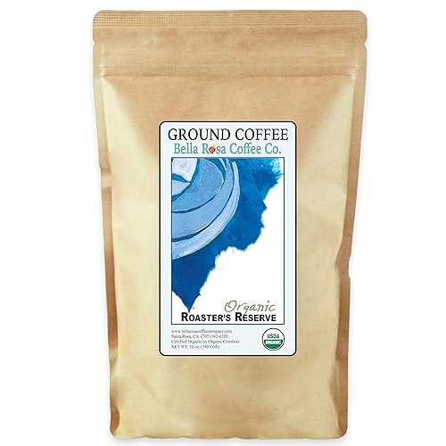 Bella Rosa Coffee Organic Roaster's Reserve, 12 oz. Fresh Ground Coffe...