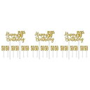 Beistle Happy 50th Birthday Cake Topper Pack of 3
