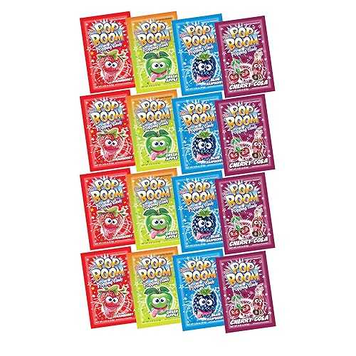TILTAY POP BOOM Popping Candy 4 Flavor Assortment, Strawberry, Cherry ...