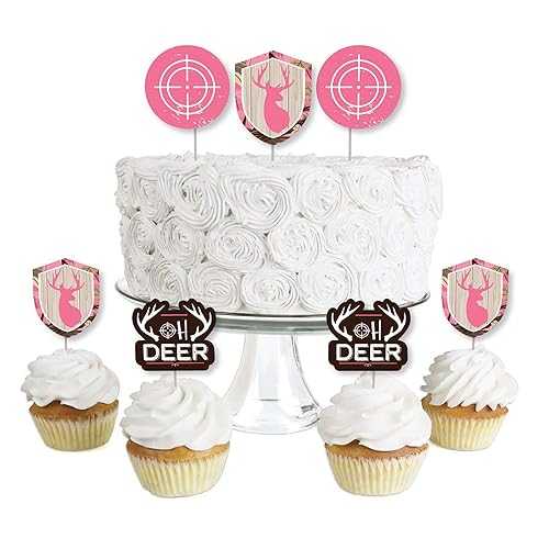 Big Dot of Happiness Pink Gone Hunting - Dessert Cupcake Toppers - Deer Hunting Girl Camo Baby Shower or Birthday Party Clear Treat Picks - Set of 24 Big Dot of Happiness Pink Gone Hunting - Dessert Cupcake Toppers - Deer Hunting Girl Camo Baby Shower or Birthday Party Clear Treat Picks - Set of 24