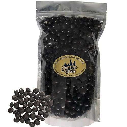 ダークチョコレートで覆われたエスプレッソビーンズ - 濃厚なダークチョコレートに浸されたカリカリのエスプレッソビーンズ (2ポンド袋) Superior Nut Chicago Dark Chocolate Covered Espresso Beans - Crunchy Espresso Beans Drenched in Rich Dark