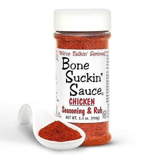 Bone Suckin' Sauce Chicken Seasoning & Rub with Garlic & Sage, Perfect for Chicken, Turkey, Other Poultry, Fish - Brown Sugar, Garlic, Onion, Spices - Non-GMO, Gluten-Free