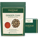 VAHDAM, Ginger Masala Chai Tea (50+ Cups,3.53oz) Authentic Indian Ginger Tea Spiced Chai Tea Loose Leaf Brew Hot Tea, Iced Tea Or Chai Latte Vacuum Sealed Pack