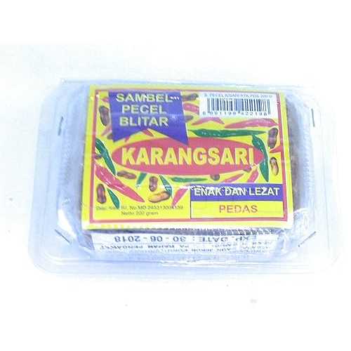 カランサリ サンベル ペセル ブリタール - ペダ、200 グラム Karangsari Sambel Pecel Blitar - Pedas, 200 Gram