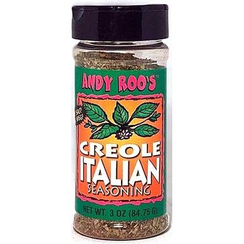 Andy Roo's Creole Italian Seasoning (No MSG, Salt-Free Blend) 3 Ounce Shaker