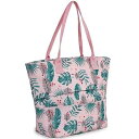 J World New York Lola Tote Bag Insulated Lunch-Box for Women, Palm Leaves, One Size