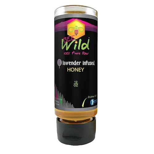 Bee Wild 100% 純粋な生ラベンダー注入ハニー 12 オンス (1) Bee Wild 100% Pure Raw Lavender Infused Honey 12 ounce (1)