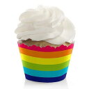 Big Dot of Happiness - Love is Love - Pride Rainbow Party Decorations - Party Cupcake Wrappers - Set of 12