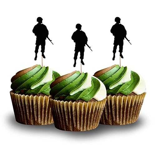 ソルジャー ミリタリー シルエット カップ ケーキ トッパー デコレーション カード ストック カラー ブラック、12 個 Picwrap Soldier Military Silhouette Cup Cake Topper Decoration Card Stock Color Black, 12 PC ソルジャー ミリタリー シルエット カップ ケーキ トッパー デコレーション カード ストック カラー ブラック、12 個 Picwrap Soldier Military Silhouette Cup Cake Topper Decoration Card Stock Color Black, 12 PC