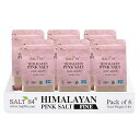 Salt84 ピンク グルメ ヒマラヤ ソルト - 各 1 ポンド、細粒 (6 個パック) Himalayan Chef Salt84 Pink Gourmet Himalayan Salt - 1 Lbs Each, Fine Grain (Pack of 6)