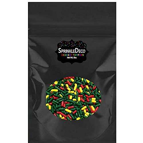 Sprinkle Deco Fiesta Yellow Green Red Cake Pop Cookie Cupcake Cakes Se...