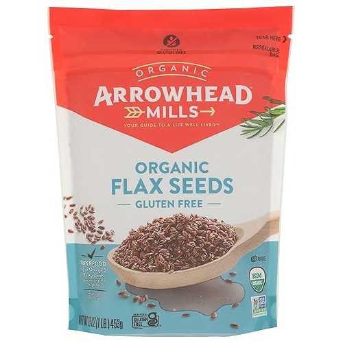 Arrowhead Mills、オーガニック亜麻仁、16オンス Arrowhead Mills, Organic Flax Seeds, 16 oz