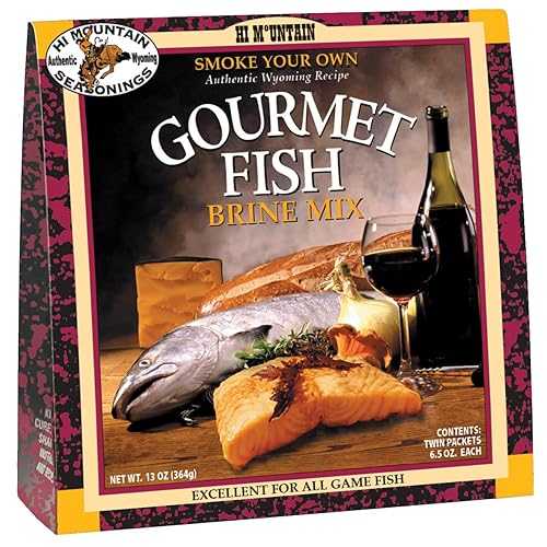 Hi Mountain Seasonings Fish Brine Mix GOURMET FISH Brine for Smoking Fish Smoke Your Own Fish Includes Two Brine Seasoning Packets