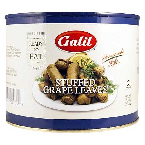 ガリル ブドウの葉の詰め物、大、70 オンス缶 (2 個パック) Galil Stuffed Grape Leaves, Large, 70-Ounce Cans (Pack of 2) ガリル ブドウの葉の詰め物、大、70 オンス缶 (2 個パック) Galil Stuffed Grape Leaves, Large, 70-Ounce Cans (Pack of 2)
