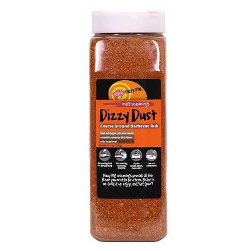 Dizzy Pig Barbecue Company Dizzy Pig Coarse Grind Dizzy Dust All-Purpose Barbecue Seasoning Rub (Quart Shaker) - Seasons Aroun..