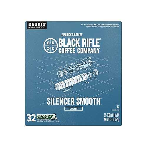 Black Rifle Coffee Company Silencer Smooth, Light Roast Coffee Pods, 32 Single Serve Coffee Pods