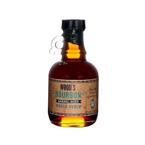 WOODS VERMONT バーボンバレルエイジドメープルシロップ、8.45オンス WOODS VERMONT Bourbon Barrel Aged Maple Syrup, 8.45 OZ
