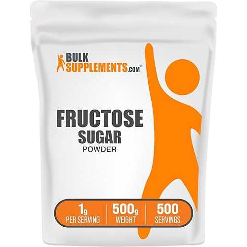BulkSupplements.com Fructose Powder - Fructose Sugar, Zero Calorie Sweetener - Food Grade & Gluten Free, 1g per Serving, 500g (1.1 lbs) (Pack of 1) BulkSupplements.com Fructose Powder - Fructose Sugar, Zero Calorie(4)