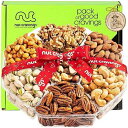 NUT CRAVINGS Gourmet Collection - Mixed Nuts Gift Basket + Heart Ribbon (7 Assor...