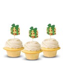 ギフト クリスマス メリークリスマス カップケーキ トッパー パックあたり 12 個 カップケーキ トッパー デコレーション グリッター カード ストック Pi...