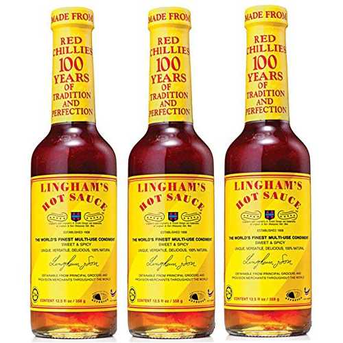 BONUS PACK - Lingham's Hot Sauce, Original, 12.6 oz Buy 2+1 Free (Pack of 3)