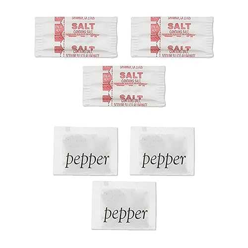 Perfect Stix - Salt and Pepper Packets-200 Salt and Pepper Packets Combo -100 of Each (200 Total..