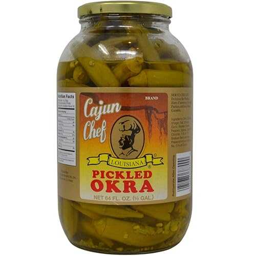 Cajun Chef Pickled Okra 64oz - One Half Gallon (Pack of 1) - Great in ...