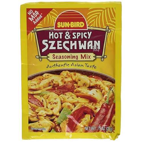 サンバード シーズニングミックス ホットスパイシー四川、0.75オンス (4パック) Sunbird Seasoning Mix Hot Spicy Szechwan, 0.75 oz (4 Packs)