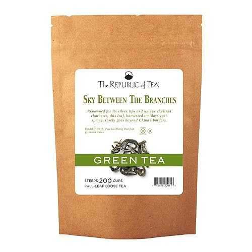 The Republic of Tea Sky Between The Branches グリーンフルリーフティー、1ポンド / 200カップ The Republic of Tea Sky Between The Branches Green Full-Leaf Tea, 1 Pound / 200 Cups